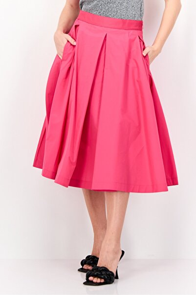 Esprit Women Pleated Midi Skirt, Pink