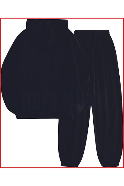HOFFNUNG Νέα γκρι υπερμεγέθη αθλητικά ρούχα - Full Hoodie, Blank Logo