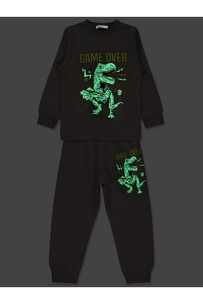 Civil Boys 2-5 Years Boy Gray Pajama Set