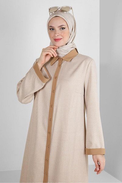 Alvina BUTTON LONG TUNIC WITH BUTTON BACK 43793
