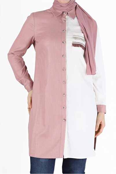 Alvina Two-Color Tassel Detailed Tunic 42291