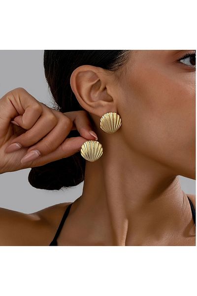 mos&more Silver Oyster Mussel Women's Earrings