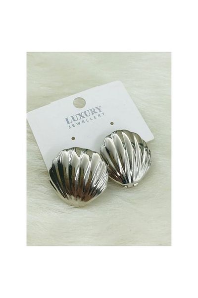 mos&more Silver Oyster Mussel Women's Earrings