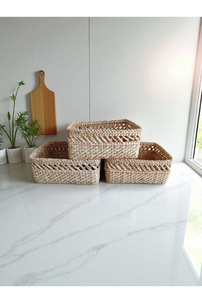 EM&MA DESİNG Em&Ma 3-Piece Rectangular Organizer Set, Cabinet Organizer / Drawer Organizer