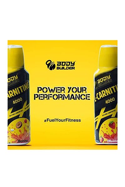 Body Builder L Carnitine, 4000 Mg, (500 ML, STRAWBERRY) Provides Energy, Improve Blood Circulation