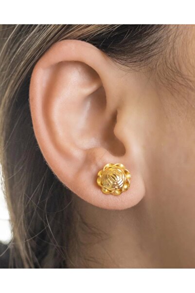 YİĞİTBAŞI Yiğitbaşı Gold 22 Ayar Top Küpe (3327)