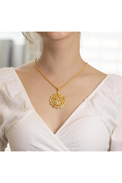 YİĞİTBAŞI Yiğitbaşı Gold 22 Ayar Dorika Madalyon Kolye