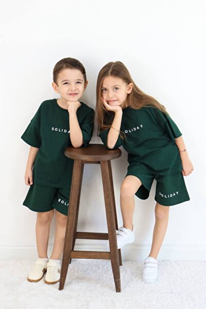 SÜSLÜ KİDS Soliday Unisex T-Shirt Shorts Set