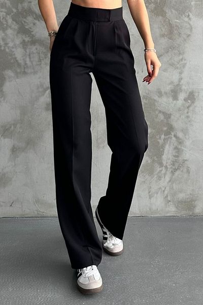 Balenbi Women's Double Crepe Lycra Velcro Closure Palazzo Trousers 1103