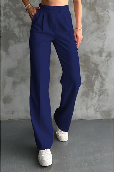 Balenbi Women's Double Crepe Lycra Velcro Closure Palazzo Trousers 1103