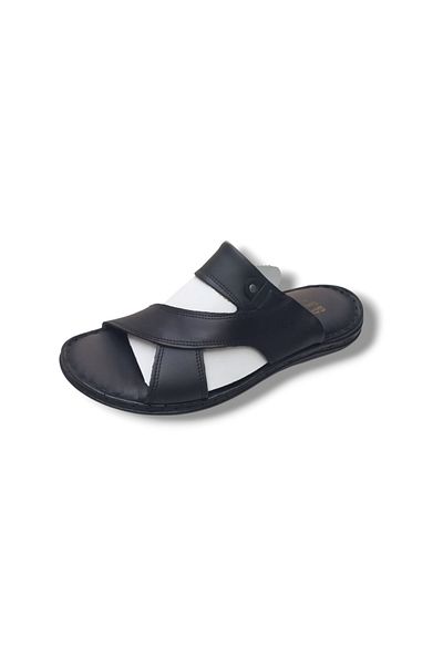 Growish Gr0292 Genuine Leather Inside and Outside Non-Slip Rubber Sole Soft Strap Men's Comfort Casual Slippers