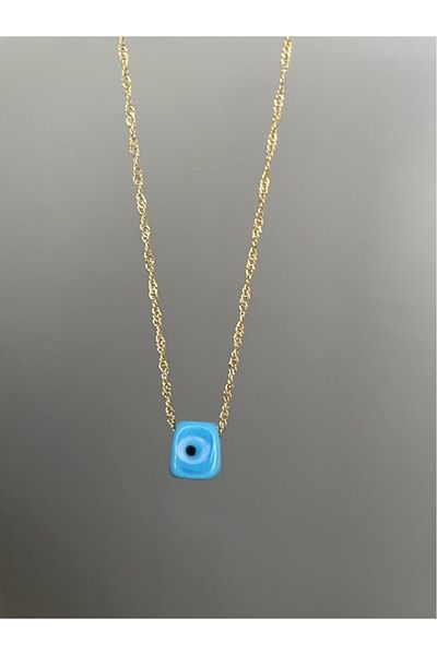 JULIANO Blue Necklace with Evil Eye Beads