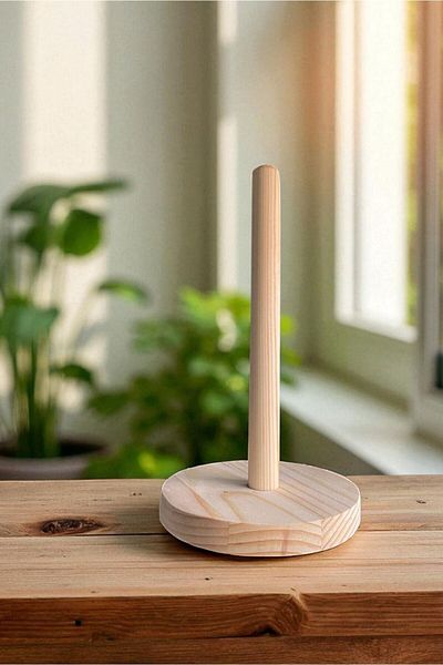 SERENGETİ HOME Towel Napkin Holder & Paper Towel Holder – Natural Wooden Napkin Holder and Paper Towel Dispenser