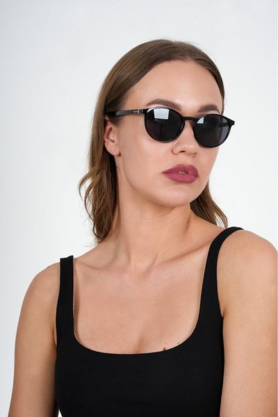 Olivier Philippe Black Round Sunglasses