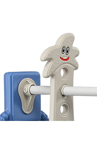 KIKIBEBE زحليقة وأرجوحة أطفال متعددة الوظائف 3 في 1 - للأعمار من 1 إلى 6 سنوات، للاستخدام الداخلي - أزرق