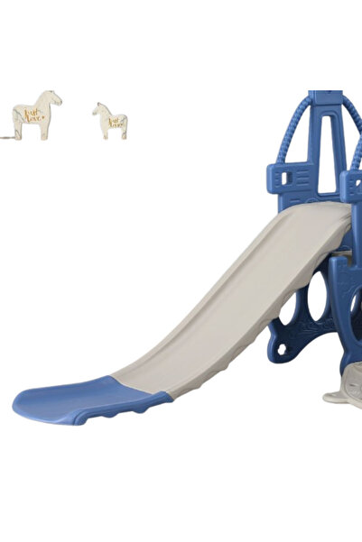 KIKIBEBE زحليقة وأرجوحة أطفال متعددة الوظائف 3 في 1 - للأعمار من 1 إلى 6 سنوات، للاستخدام الداخلي - أزرق