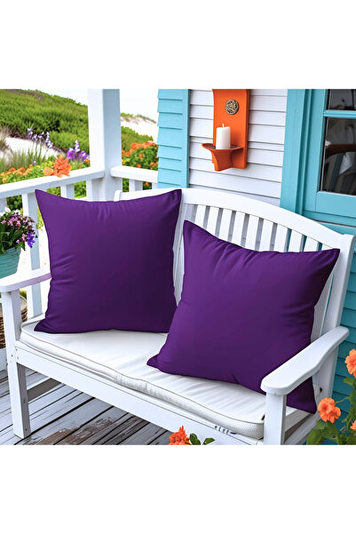 Bc Home 2'li Mor Dekoratif Kırlent Kılıfı Düz, Sade, Yumuşak Dokulu, Kadife G...