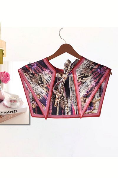 nurfem Snake Skin Patterned Tie Modern Women's Shoulder Shawl