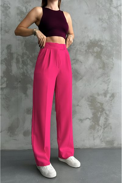 Balenbi Women's Double Crepe Lycra Velcro Closure Palazzo Trousers 1103