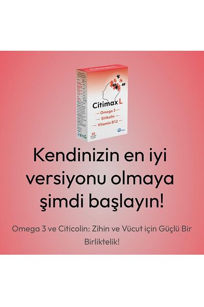 Heritage Home Citimax L Omega 3 Citicoline Vitamin B12 Multivitamin Supplement for Memory-Focus and Mind