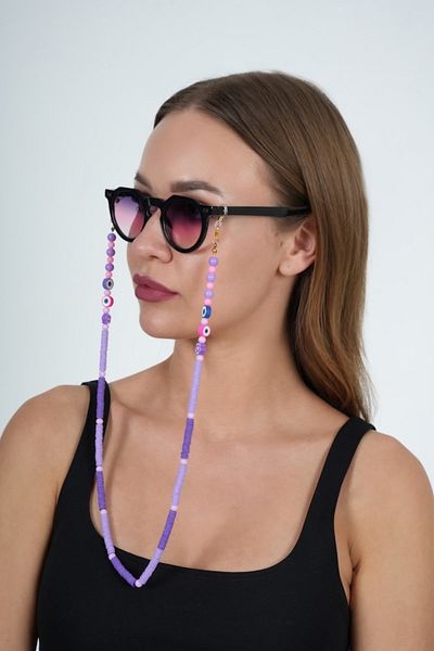 JULIANO Fimo Purple Glasses Chain