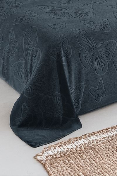 DNZGÜLCAN Kelebek Pique Double 200X220Cm Summer Towel Pique 100% Cotton Soft Bedspread