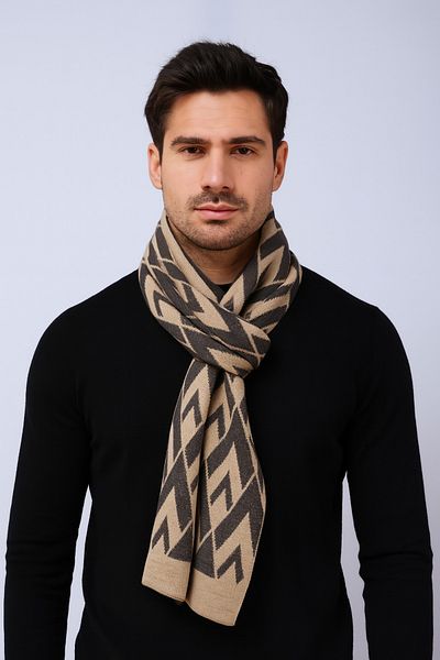 Butik V Patterned Knitwear Scarf