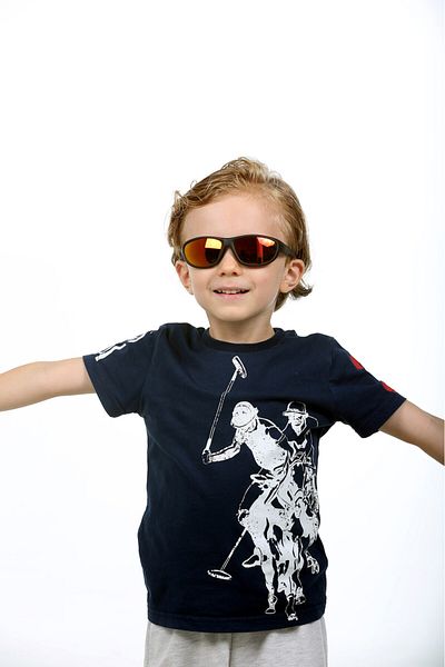 JULIANO Black Oval Mirrored Children's Sunglasses