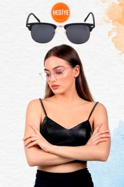 JULIANO Transparent Blue Light Protective Glasses Clubmaster Glasses Gift