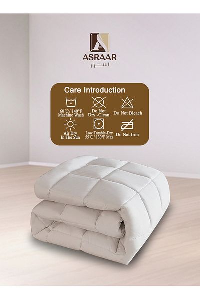Asraar Angela|Microfiber Mattress Topper 14cm-Soft, Fluffy, Breathable Pad for Comfort & Support160x200cm