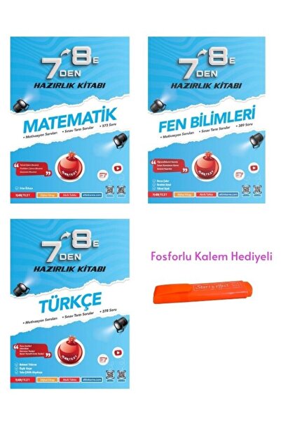 Nartest Yayınları Nartest 7 den 8 e Matematik, Fen ve Türkçe Hazırlık Kitabı ...