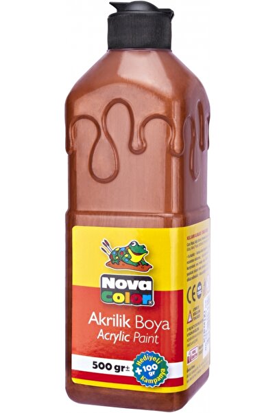 Nova Color Bakır Akrilik Boya 500 gr 1 Adet Su Bazlı Akrilik Boyası Hobi Sana...