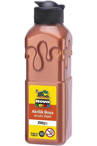 Nova Color Bakır Akrilik Boya 250 gr 1 Adet Su Bazlı Akrilik Boyası Hobi Sana...