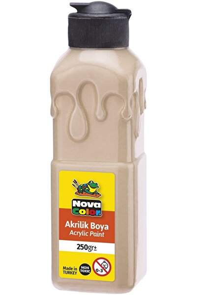 Nova Color Açık Ten Akrilik Boya 250 gr 1 Adet Su Bazlı Akrilik Boyası Hobi Sanatsal Boy Tuval Ahşap Metal
