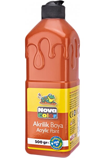Nova Color Turuncu Akrilik Boya 500 gr 1 Adet Su Bazlı Akrilik Boyası Hobi Sa...