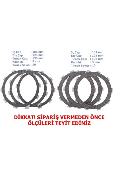 SEVGENT Cf Moto Nk250 Sr250 Sr450 Debriyaj Balatası 3+3 E5 (2022-....) 10T 10...