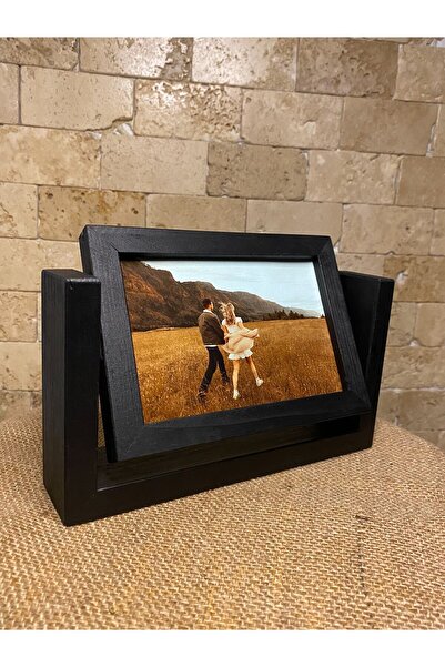 cercevehome Handmade Wooden Rotating Photo Frame