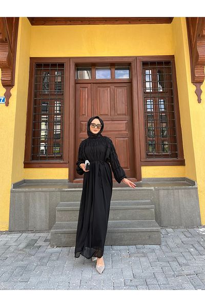 W WARGA Bögülü Layered Chiffon Dress