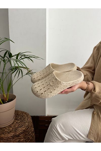 Behtah Kundura Closed Front Non-Slip Sole Slippers Balcony Bathroom Pool Seaside Beach Pool Daily Slippers