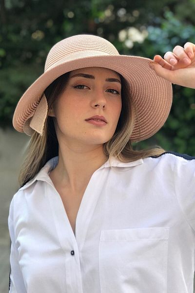 novon Straw Bow Laura Hat