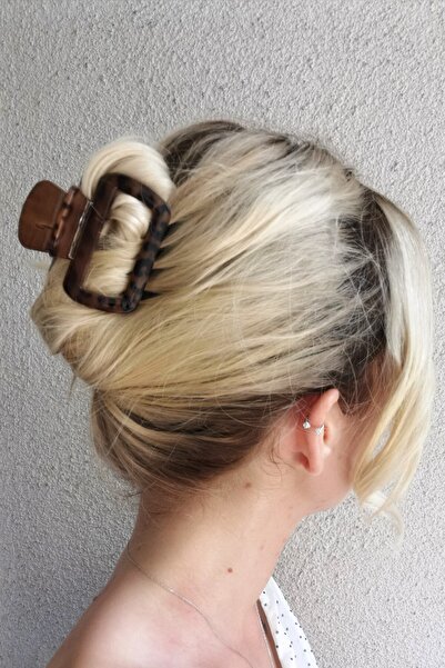 CAŞ DEKORASYON Коричнева пряжка з леопардовим візерунком