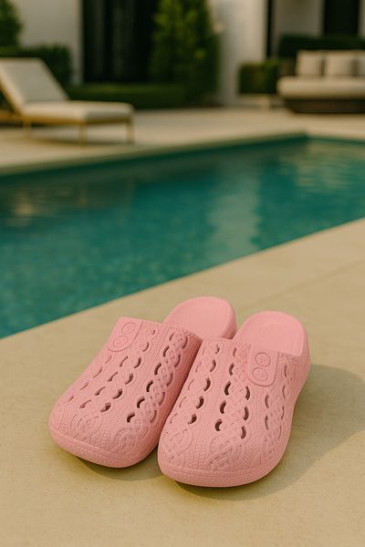 Behtah Kundura Closed Front Non-Slip Sole Slippers Balcony Bathroom Pool Seaside Beach Pool Daily Slippers