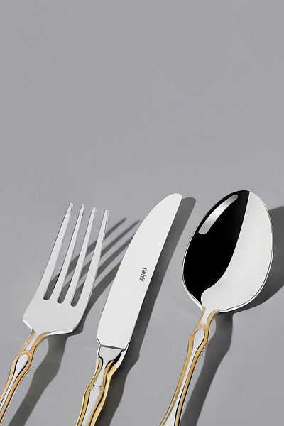 Nehir adriana Gold - 72 Piece Plain Knife Set for 12 People