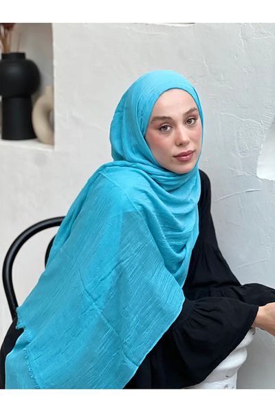 Modakaşmir Aminenesil Bamboo Shawl Blue