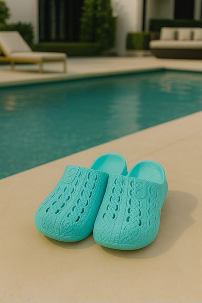 Behtah Kundura Closed Front Non-Slip Sole Slippers Balcony Bathroom Pool Seaside Beach Pool Daily Slippers