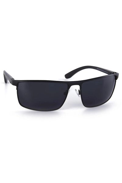 Di Caprio Black Rectangular Full Frame Polarized Glass Men's Sunglasses Dc1216Black
