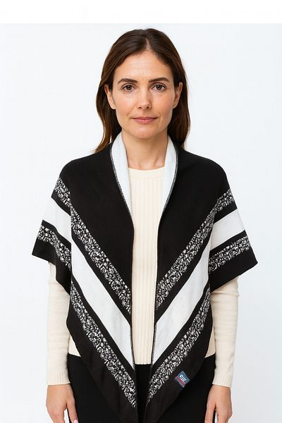 Sebir Moda Triangle Knitwear Shawl - Melted Design