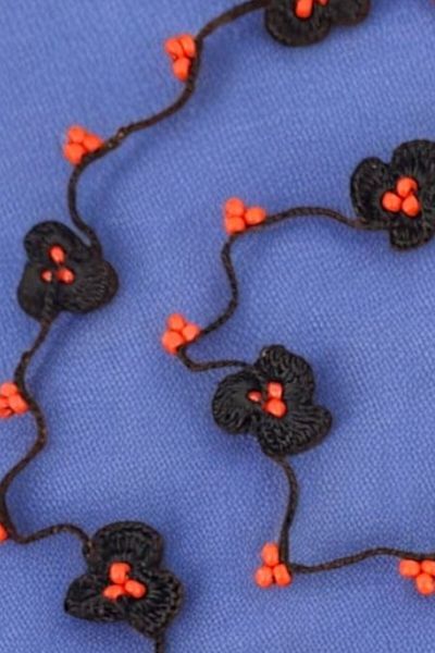 nftart.design Beads and Embroidered Flowers - Handmade Glasses String Strap