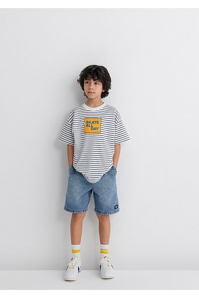 Mavi Skate All Day Printed Gray T-Shirt Oversize / Wide Cut 6610263-89187