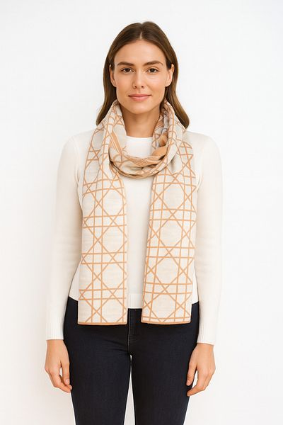 Sebir Moda Cannage Patterned Knitwear Scarf